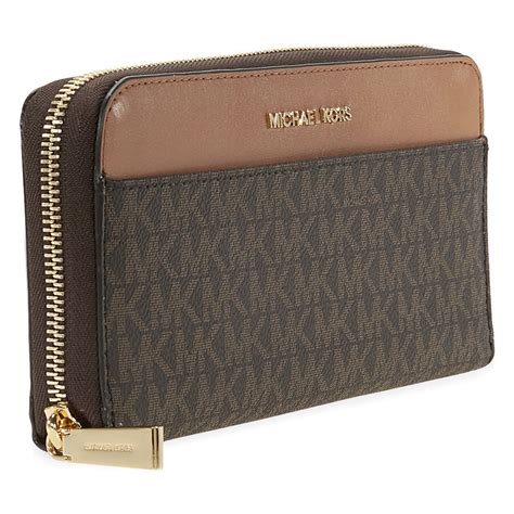 michael kors signature wallet brown|Michael Kors brown wallet sale.